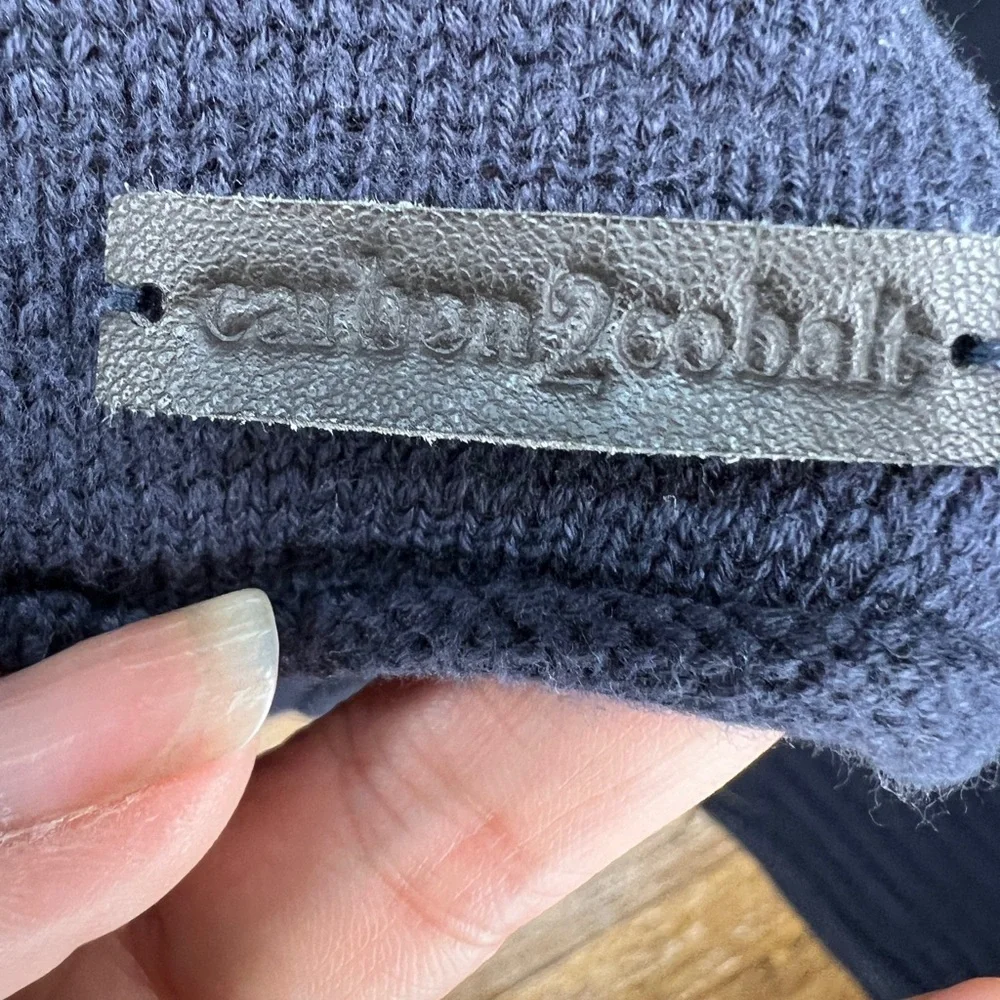 Carbon 2 cobalt navy knitted sweater 100% cotton